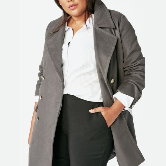 Naval Style Pea Coat - XXL / 18 -  NWOT - Picture 3 of 13